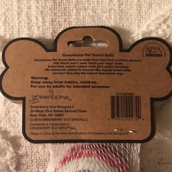 greenbone 3 Pet Tennis Balls Pet Safe Non-Toxic - Picture 5 of 5